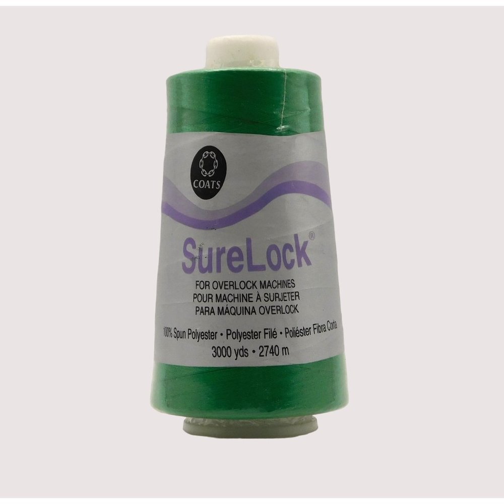 Coats Surelock Overlock Machine Polyester Thread Emerald Green 3000 Yards